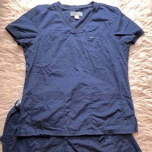 Koi Navy Scrub Set